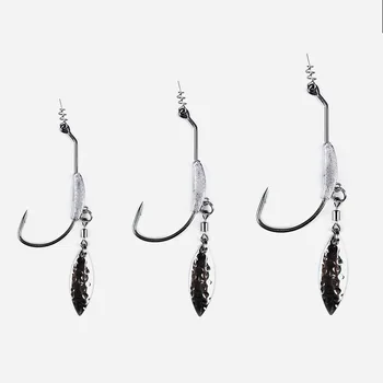 Quality Lead Jighead Silver and Gold Spiner Lead Weight Metal Spin Fishing Tackle Weedless Fishing Hook Jig Head – Metal Jig – view 4