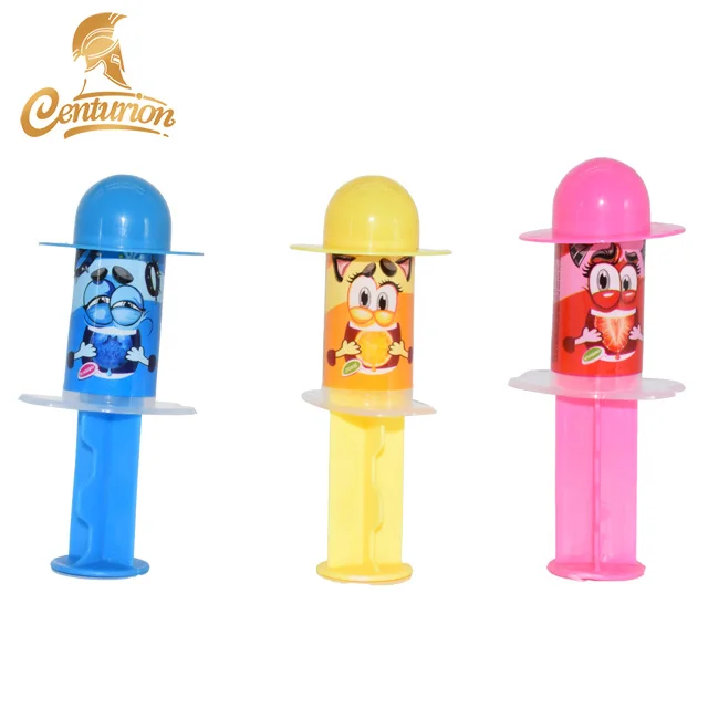 Funny sweet dog shape fruit flavor spray liquid candy