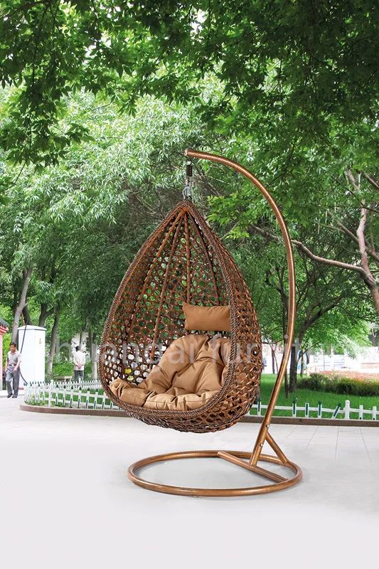 Rattan Furniture Egg Chair For Garden Balcony Patio Outdoor Large Swing ...