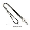 Cuir noir + Argent-120cm