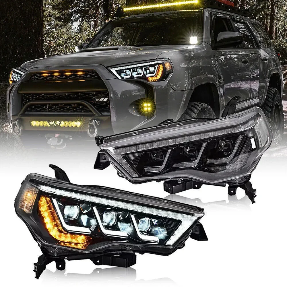 auto parts upgrade modified full LED Headlight Triple Beam Head Lamps Assembly For Toyota 4Runner 2014-2021