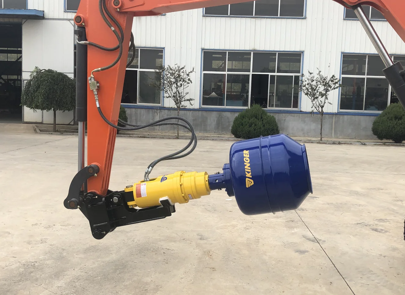 Kinger Cement Mixer Bowl With Auger Drive For Excavator Buy Cement
