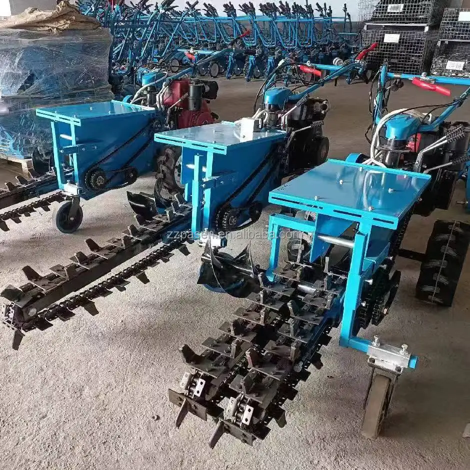 Mini 15HP Cable Chain Trencher Machine High Productivity Fiber Optic Pipeline Digger with Pump Core Components