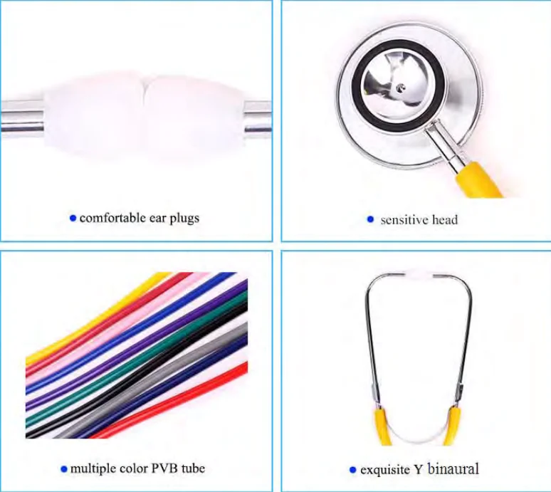 
 Самый популярный двухголовый стетоскоп с нагрудником из алюминиевого сплава, для медицинского или домашнего использования  