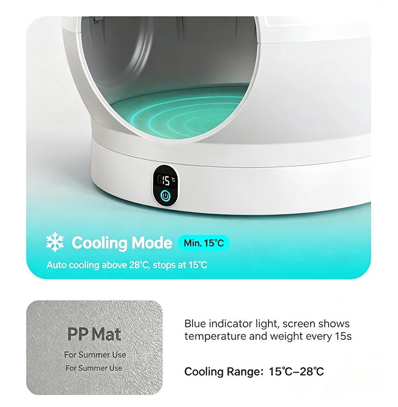product wholesale temperature control pet house villa cooling  heating pet bed constant temp heating pad ice mat four seasons-3