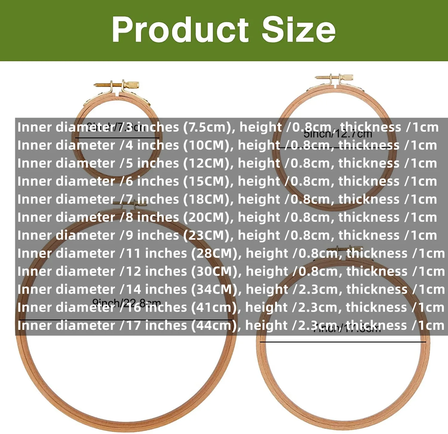 Acheter Outils De Couture 12 Tailles, Cerceau De Broderie, Machine à Point De Croix, Bricolage, Cadre En Bambou