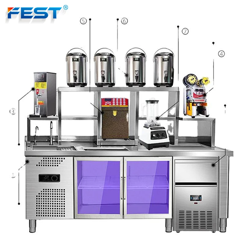 FEST Customized Machine for Sale Boba Tea Equipment Full Set Bubble Tea Machine Commercial
