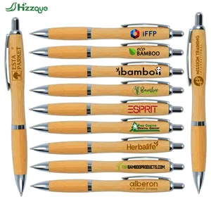 Hot Selling Promotional Eco-friendly Ballpoint Pen Bamboo Pen Customer Logo Custom Printing Laser logo