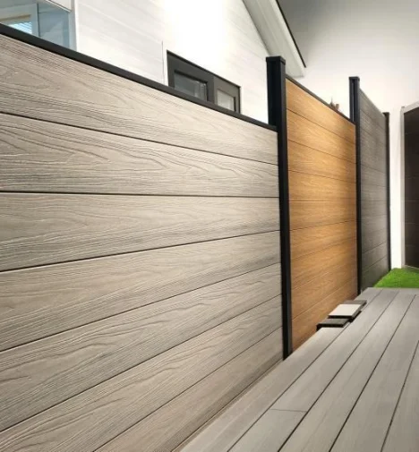 Assembled Wpc Fence Easy Install Private Wood Plastic Composite Wpc Fence Panel in USA Outdoor Wpc Fencing Panels Boards
