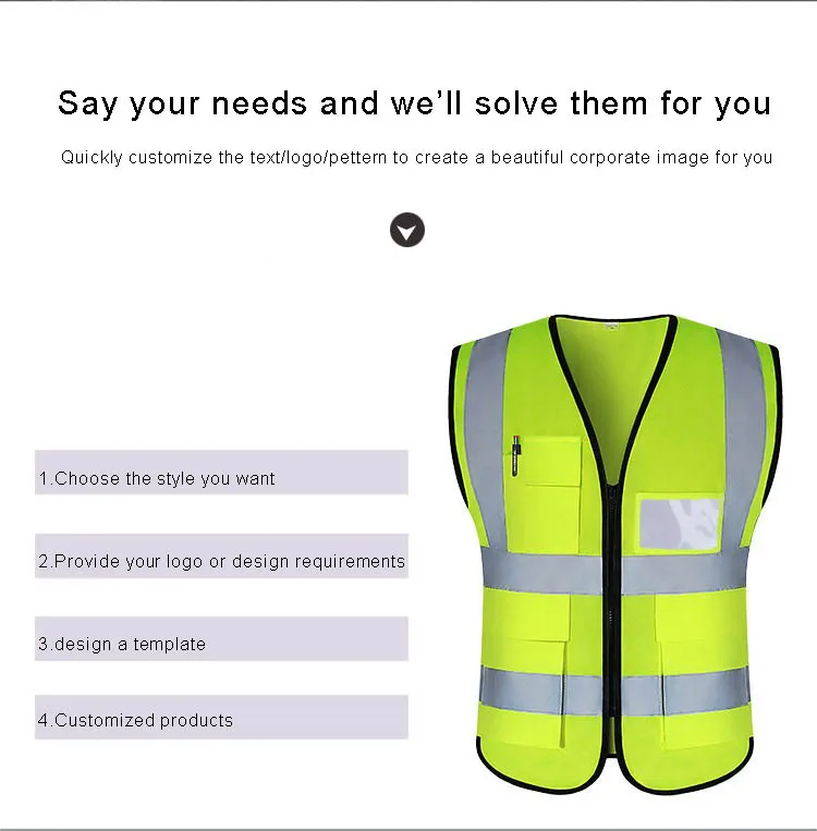 Reflective Vest Safety Vest Jacket Strip Personal Security Construction
