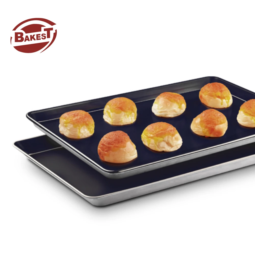 Bakest Non Stick Aluminized Carbon Steel Cookies  Sheets Trays and Half Stainless Pans for Biscuit Full Made Baking Bread Cake