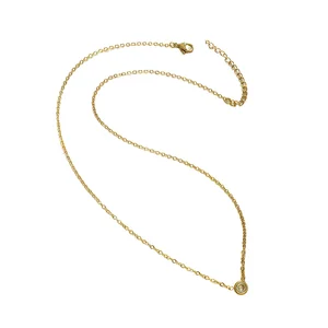 MW 18K Gold Plated 316 Stainless Steel Link Chain Choker Necklace for Women-Trendy Party Gift Jewelry