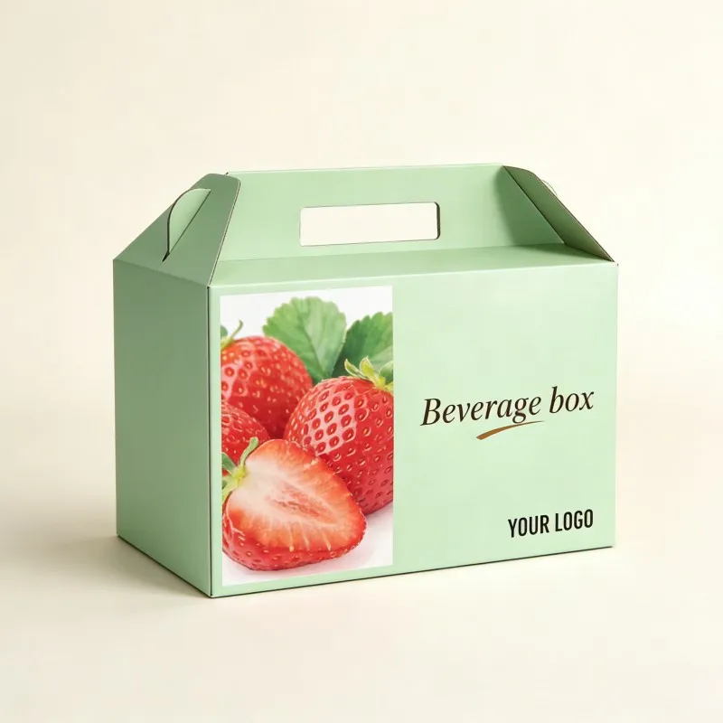 Populiari prekė: gofruoto popieriaus vaisių gėrimų butelių pakuotės dėžutė, alaus ir gazuoto vandens dėžutė su rankenėle, pasirinktinio dizaino gėrimų dėžutė