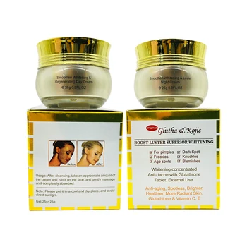 Crème Visage éclaircissante GLUTA MASTER - Kojic + Collagène 24K - Résultats En 5 Jours
