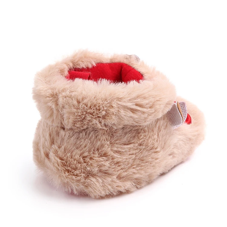 Детские Популярные мягкие домашние милые теплые рождественские плюшевые детские зимние тапочки Санта-Клаус на заказ