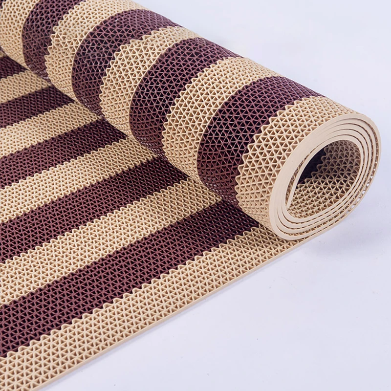 Drydiet Drainage Non Slip Mat 3 X 16 Ft Rubber Flooring Roll 0.22'' Thick, Commercial Door PVC Rug For Home Restaurant Garage Kitchen Bathroom Pool Washroom Deck (Gray - View #10