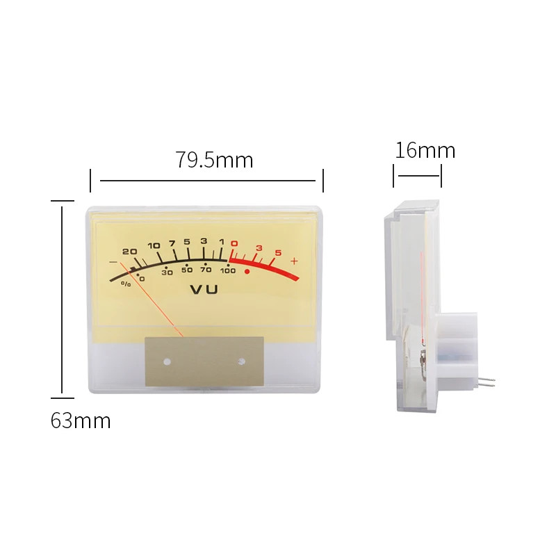 ポインタータイプVUメーター移動コイル構造VU-73アンメーター73 * 37mm