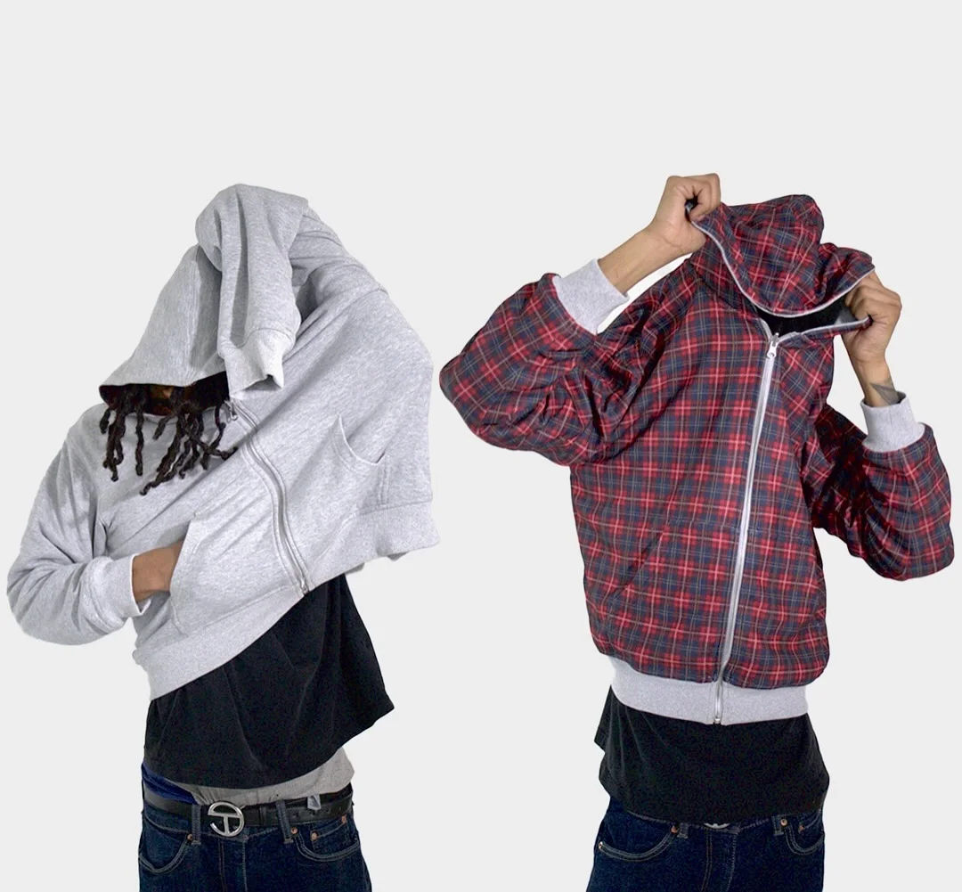 OEM Men's Oversized Hoodie Heavyweight Double Side Reversible French Terry Zip up Drop Shoulder Sweatshirt gallery 2