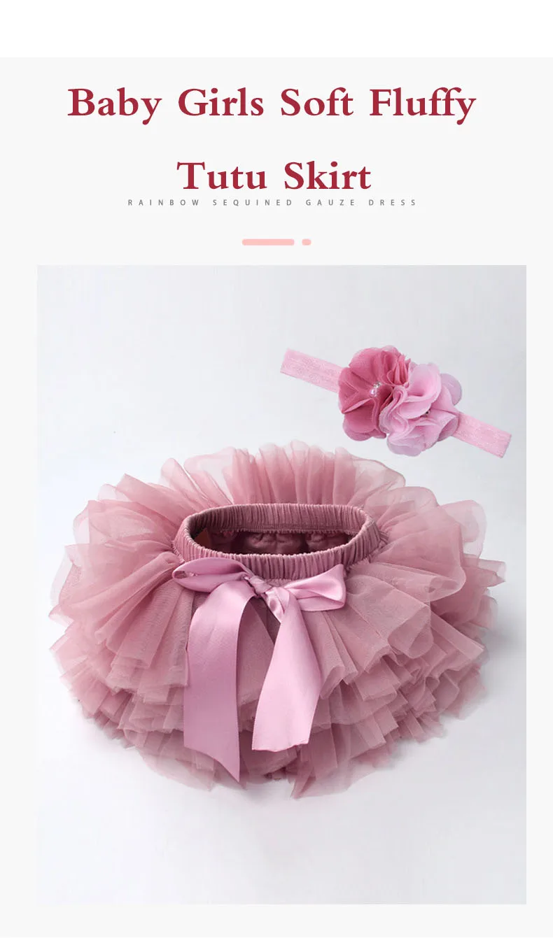 Baby Girls Soft Fluffy Tutu Skirt With Flower Headband Buy Baby Girls