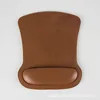 Tapis de souris avec repose-poignet [PU carré marron]