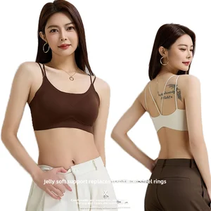Cost-Effective Soft Support Anti-sagging Push-up Jelly Strip Lifting Straps Backless Seamless Ladies Bra Push up Wireless Bras