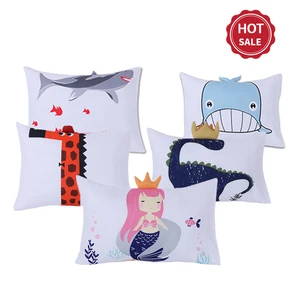 Honeymoon Custom Shark Printed Microfibre Sofa Cushion Cover