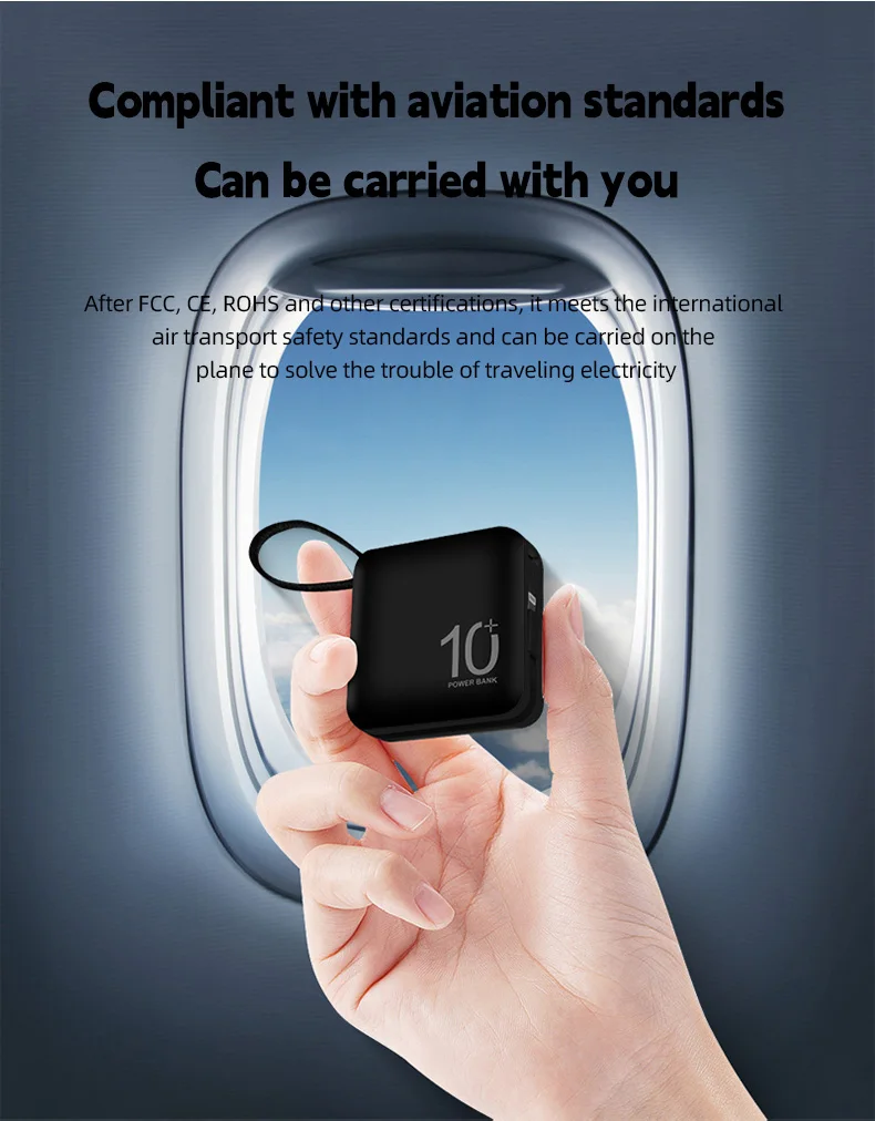 Custom Portable Battery Pack 10000mah External Battery Phone Charger