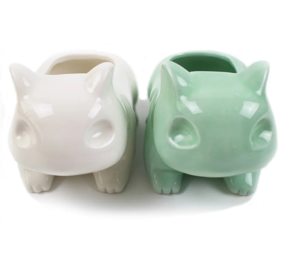 Pokémon Bulbasaur Ceramic Mini Flowerpot, Plantas Verdes