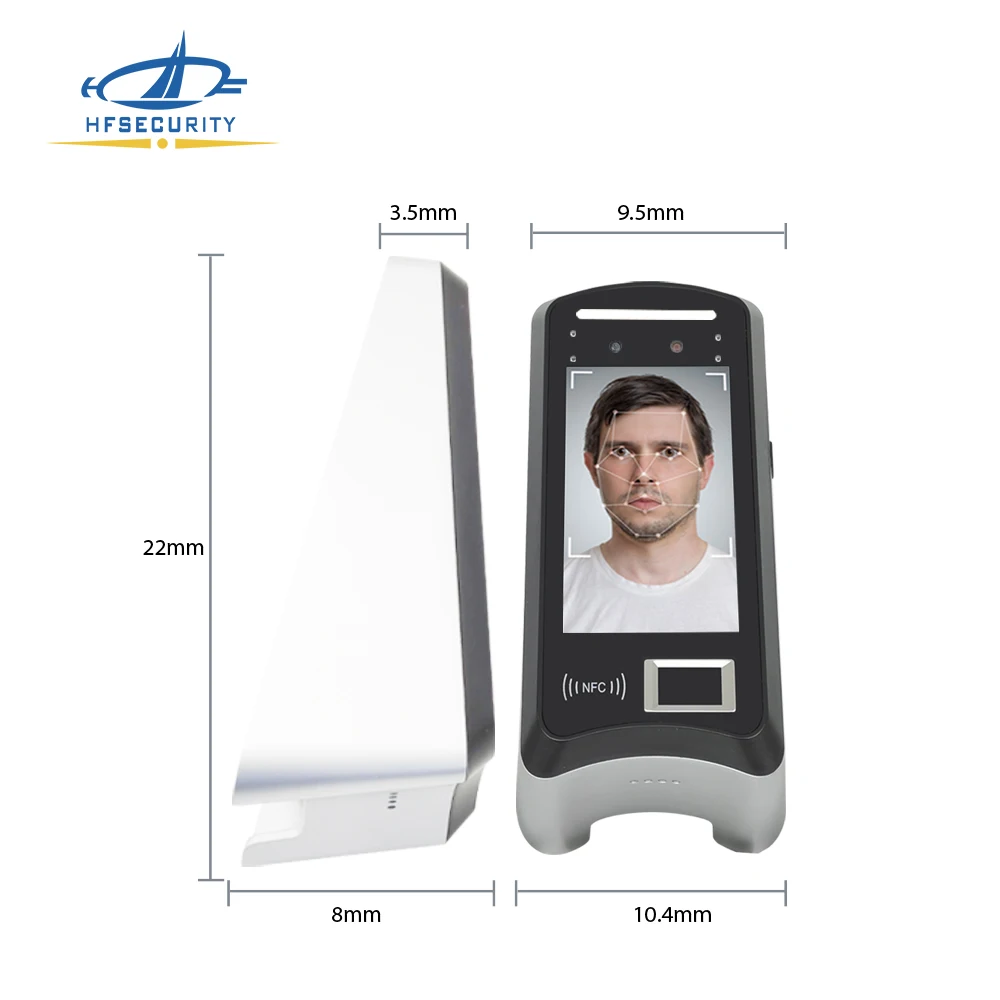HFSecurity X05 Android SIM Card 4G LTE Network Face Recognition Fingerprint Time Attendance Machine System