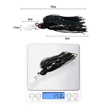 Palmer 100mm 17g Chatterbait Fishing Lure Bladed Jig Buzz Bait Chatter Bait Silicone Skirting Lures Bass Jigs Spinnerbait – Soft Lure – view 4