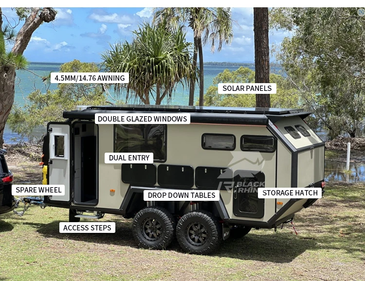 Newest Vehicle Style Caravan Trailer For Sale Malaysia Hybrid Caravan