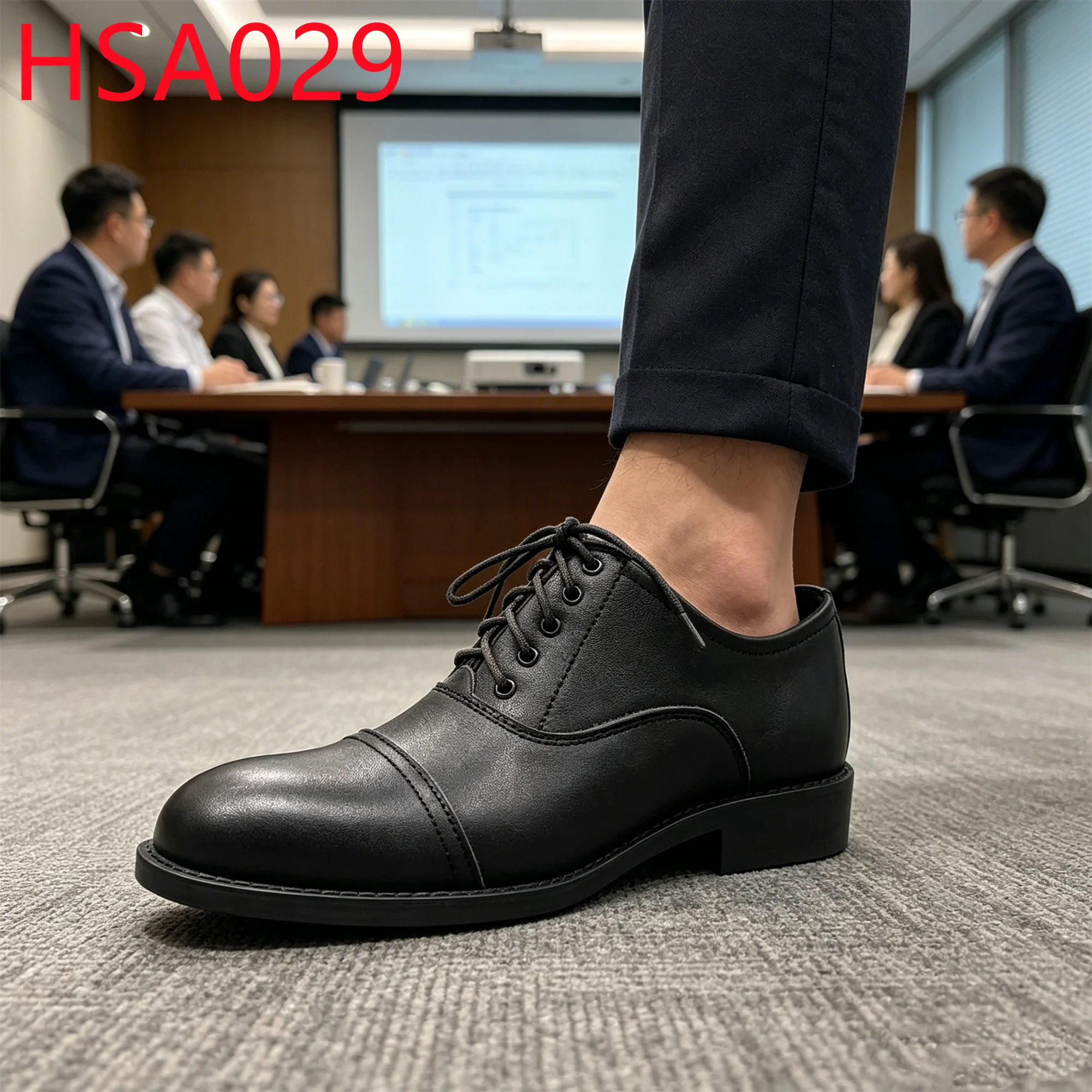 YYR,Executive Assistant Shining/Matte Leather Deodorant Office Shoes Formal Meeting Double Joints Design Men Dress Shoes HSA029