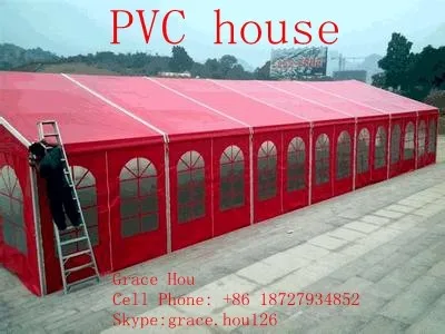 JLM PVC Tent Fabric for Shelter Court Tent Canopy PVC Coated Fabric Anti-UV for Parking Outside Vinyl Party House Tents House
