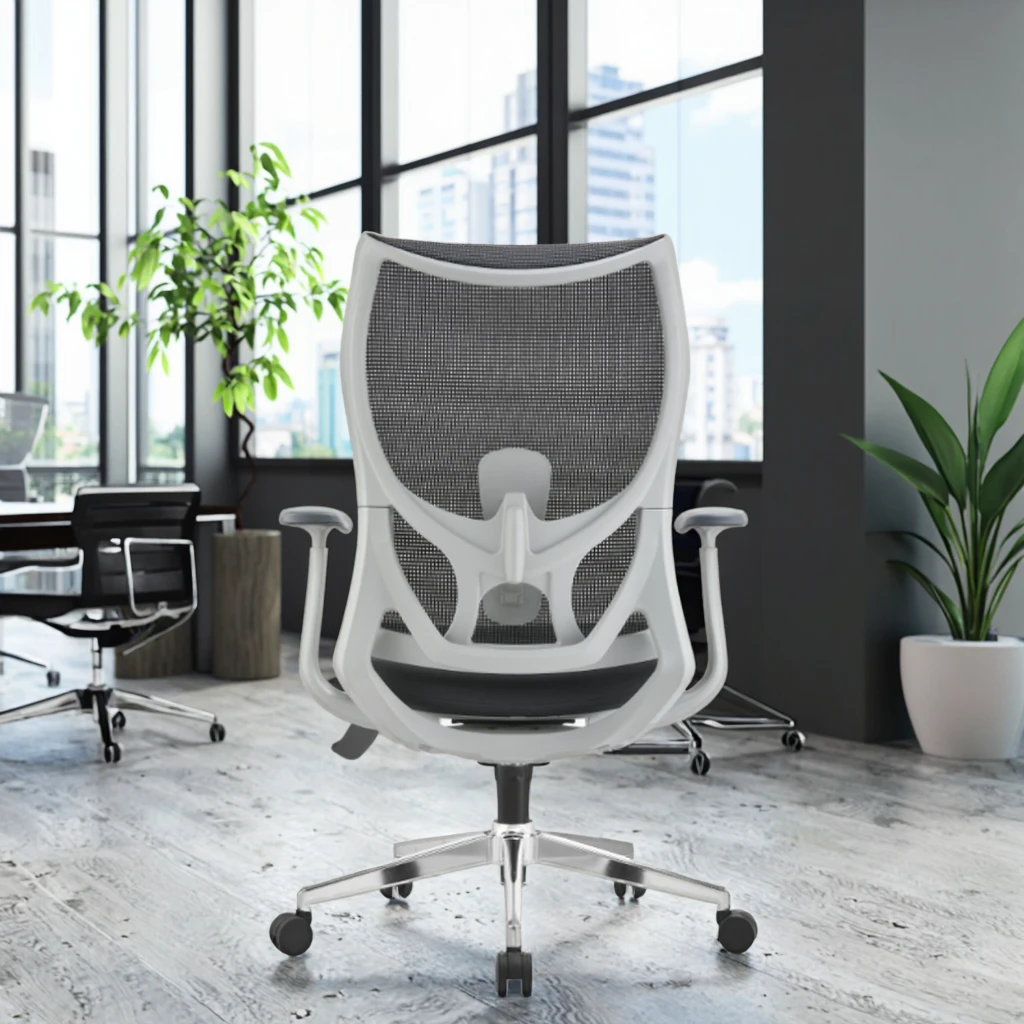 Ergonomic Executive Office Chair with Adjustable Lumbar Support Breathable Design for Back Pain Relief and Home Gaming 4