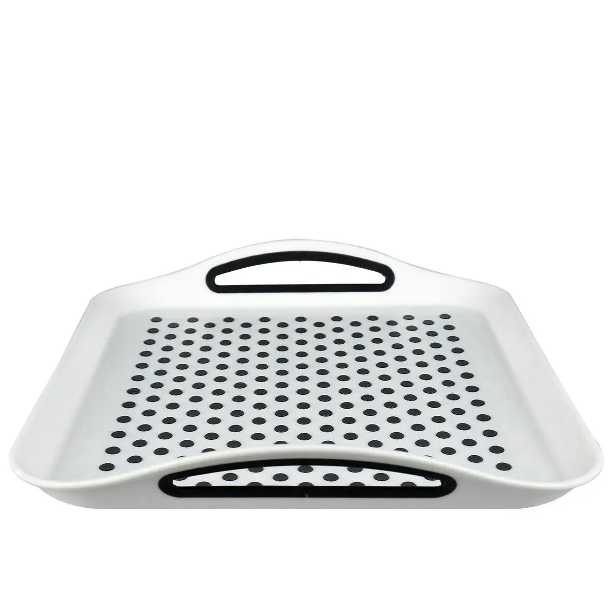 Anti Non Slip Plastic Food Tray Grip Rubber Surface Serving Lap Dinner BAR Pub (Grey