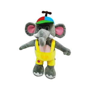 Wholesale Custom Short Plush Elephant Pillow Soft Baby Sleeping Doll with PP Cotton Filling