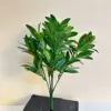 Planta acuática de plástico de 30 cm, estilo hoja de osmanthus, 6 unidades en verde.
