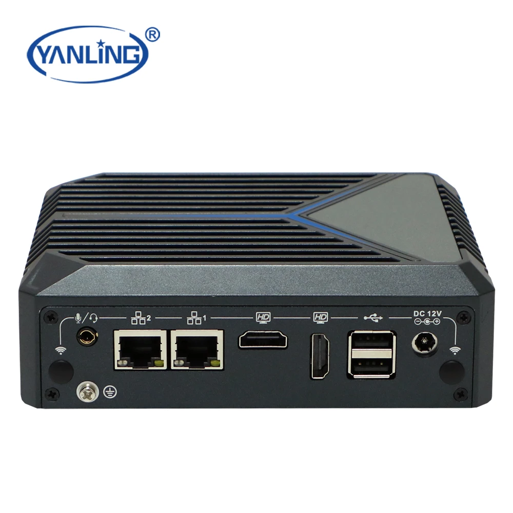 Yanling J6412 Mini Computer 12th Gen Elkhart Lake X86 Fanless MinI PC 12v with Serial RS232 Port