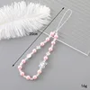 K3352 pink beaded color-plated butterfly phone charm