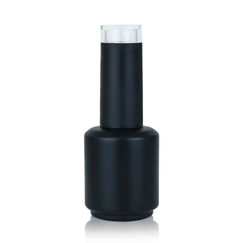 15Ml OEM Wholesale Empty Custom Glass Bottle For Nail Polish Matte Black Round Glass Gel Nail Polish Bottle With Color plate