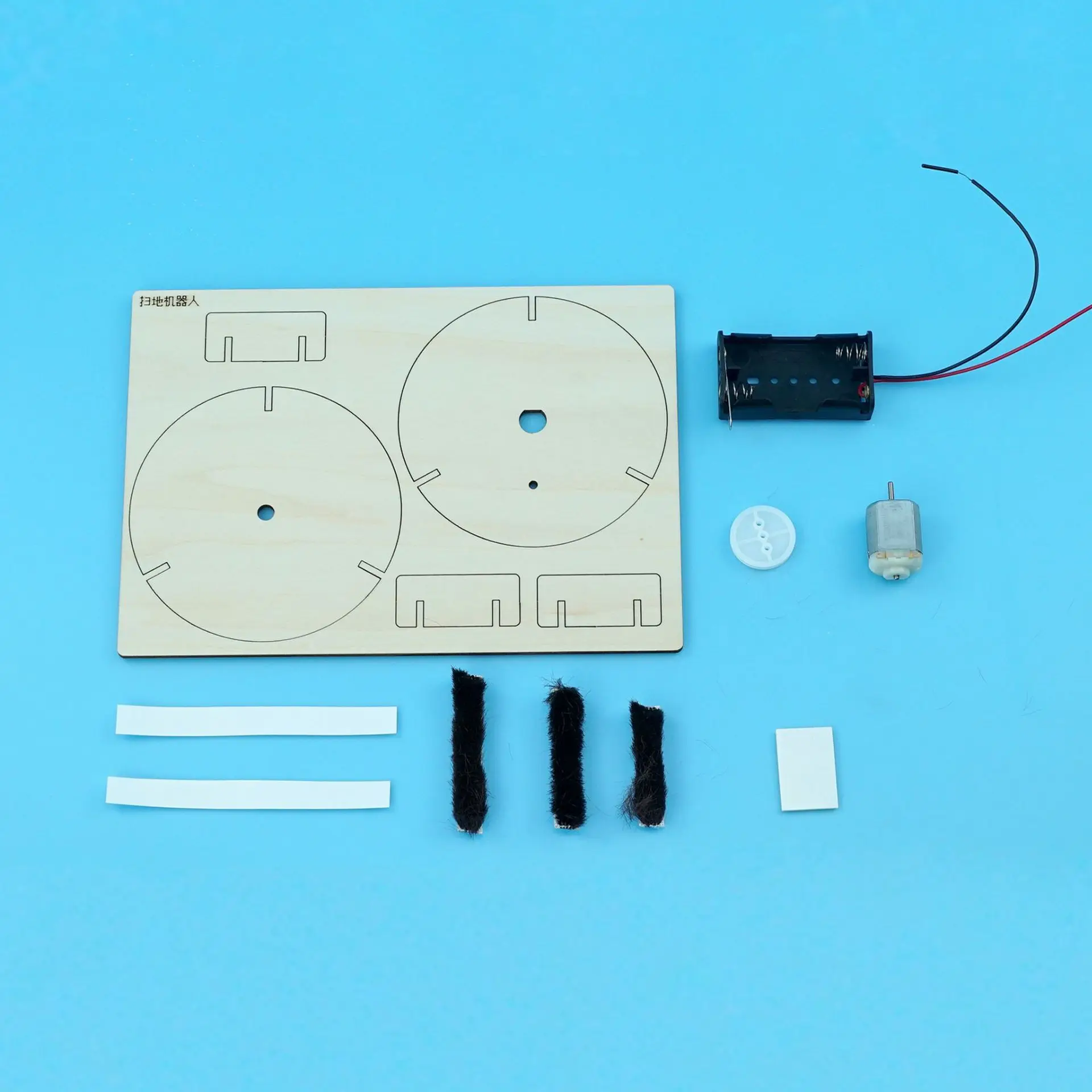 Wooden Sweeping Robot Toy Vacuum Cleaner  Model Physics Experiment Sets for Kids Assembly DIY Educational Kit STEM Science Toys