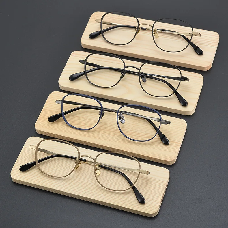 Wholesale Vintage Korean Thick Frame Pure Titanium Eye Glass Eyeglass