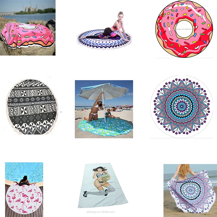 
 Лидер продаж 2021, круглое пляжное полотенце из микрофибры с кисточкой и принтом логотипа на заказ, 150 см  
