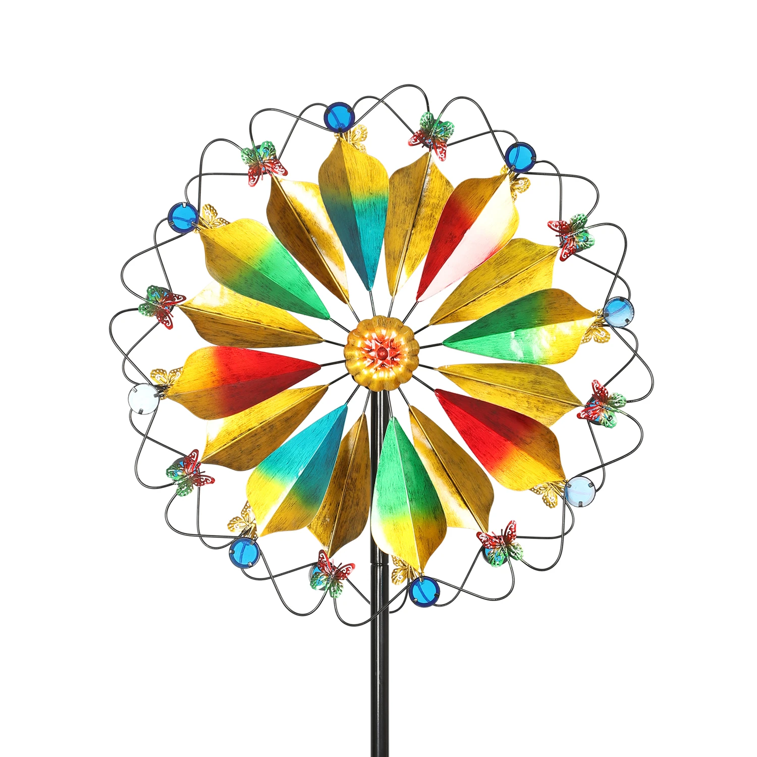 Colorful Magic Metal Windmill Garden Supplies Wholesale Wind Spinner