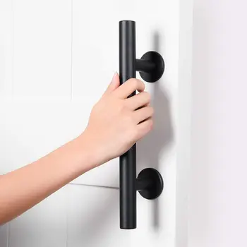 American Style Carbon Steel Sliding black Barn Door handle Pull Heavy Duty Barn Door Handle