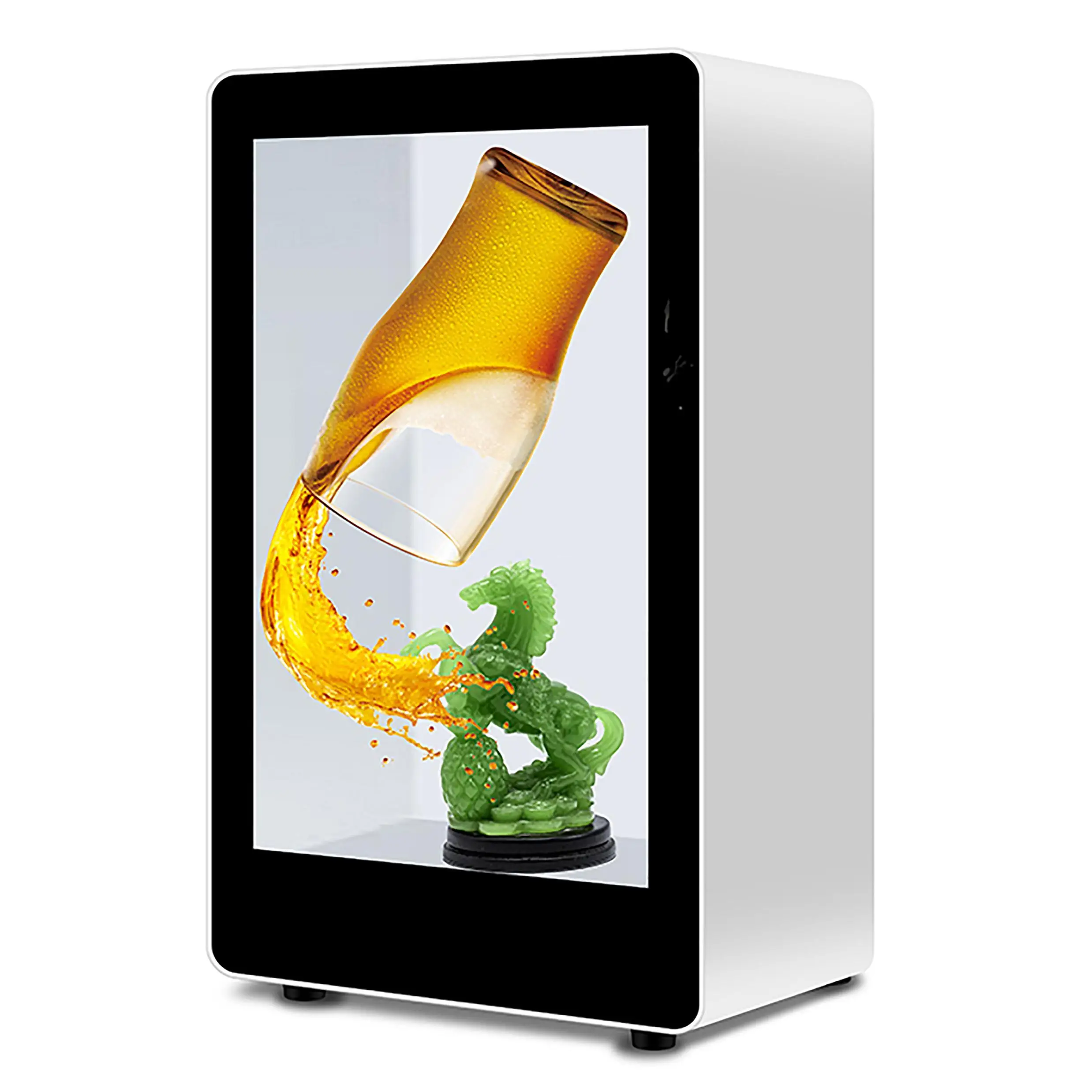 High Transparency Self-Luminous OLED Transparent Cabinet 3D Stereoscopic Imaging for Immersive Shopping Mall Digital Signage