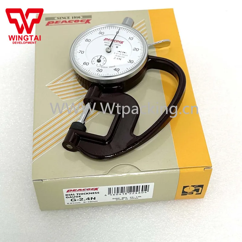Japan Peacock Dial Thickness Gauge Meter for Paper & Board