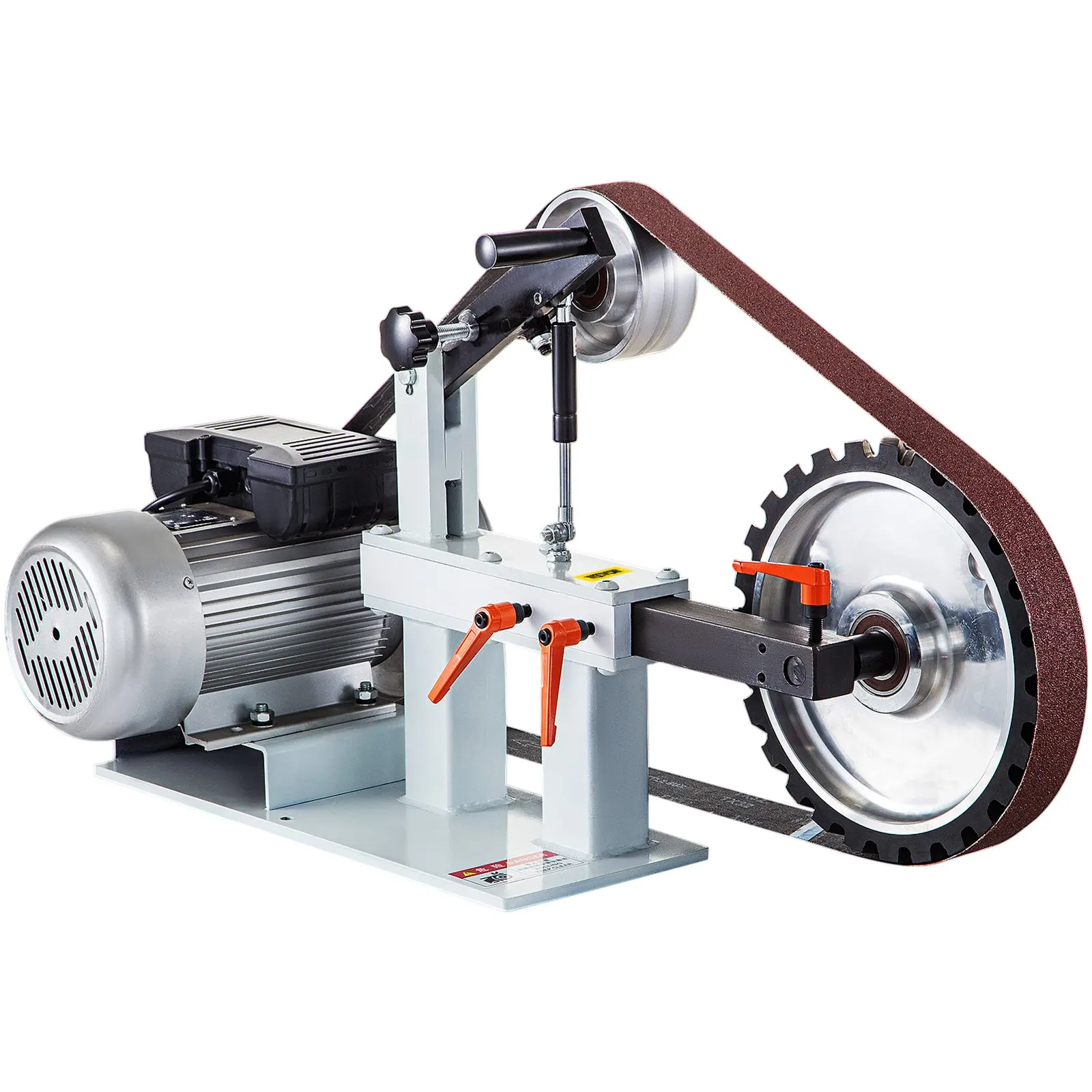 Constant Speed 2 X 82 Inch Belt Disc Sander Machine with 3 Grinding Wheel Bench Sander 12 Inch Wheel and Flat Platen Tool Rest