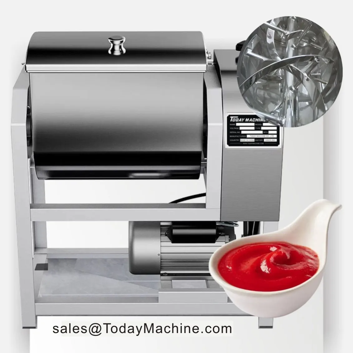Automatic Ribbon Blender for Small Lab for Mixing Syrup Dry Spice Powder in Food Industry New Titanium Screw Mixer
