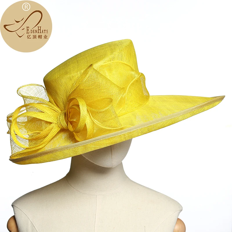 yellow church hats for ladies